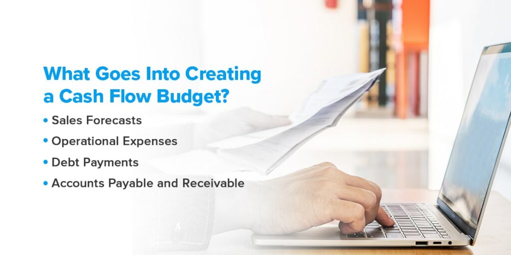what goes into creating a cash flow budget