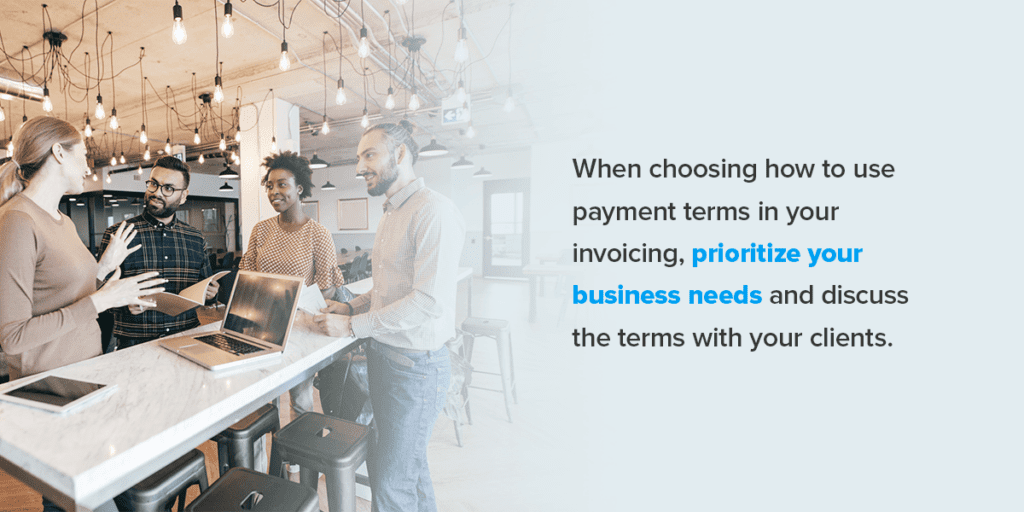 choosing how to use payment terms